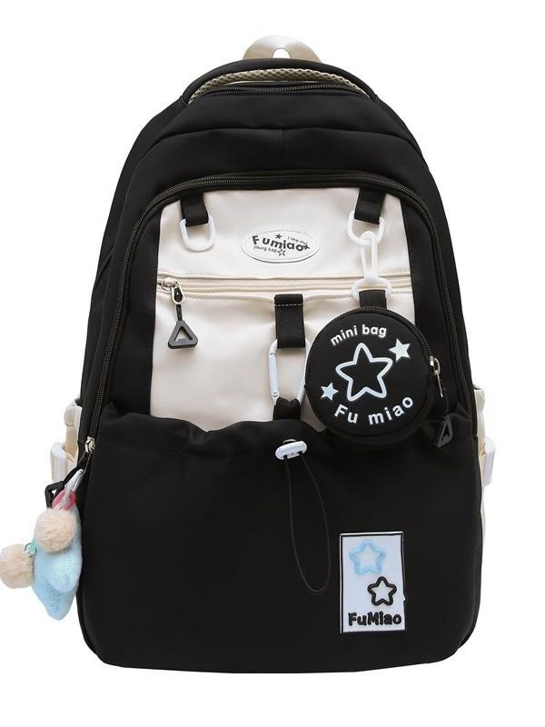 Girl Backpack With Nylon Material And Laptop Storage For School Education