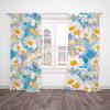 2pcs- Fresh Daisy Printed Curtains, Pole Bag Curtains 42*84, Bedroom and Living Room, Home Decoration, Room Decoration