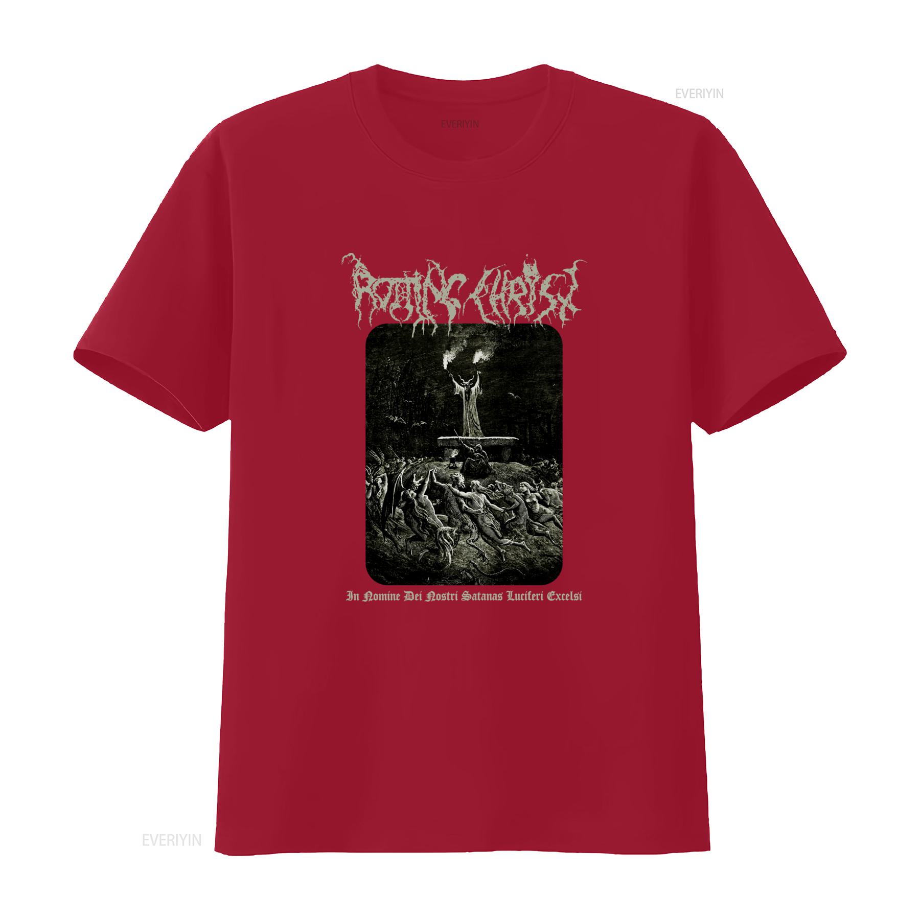 

ROTTING CHRIST In Nomine Dei Nostri T Shirt Heavy Metal Band Merch Gothic Art Print Premium Cotton vintage Washed Unisex S