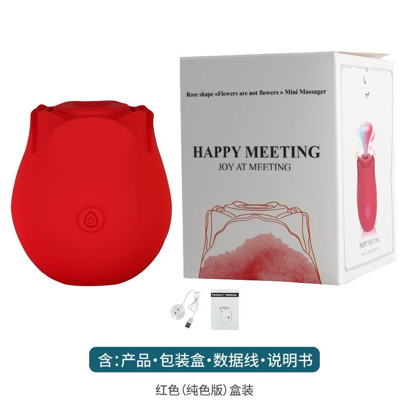 Vibrator Trandafir cu Aspirație Puternică Jucărie Sexy Pentru Femei Stimulator Masaj Sân Clitoris Sânge Oral 18+ Adulți Jucării Pentru Femei 10 Moduri