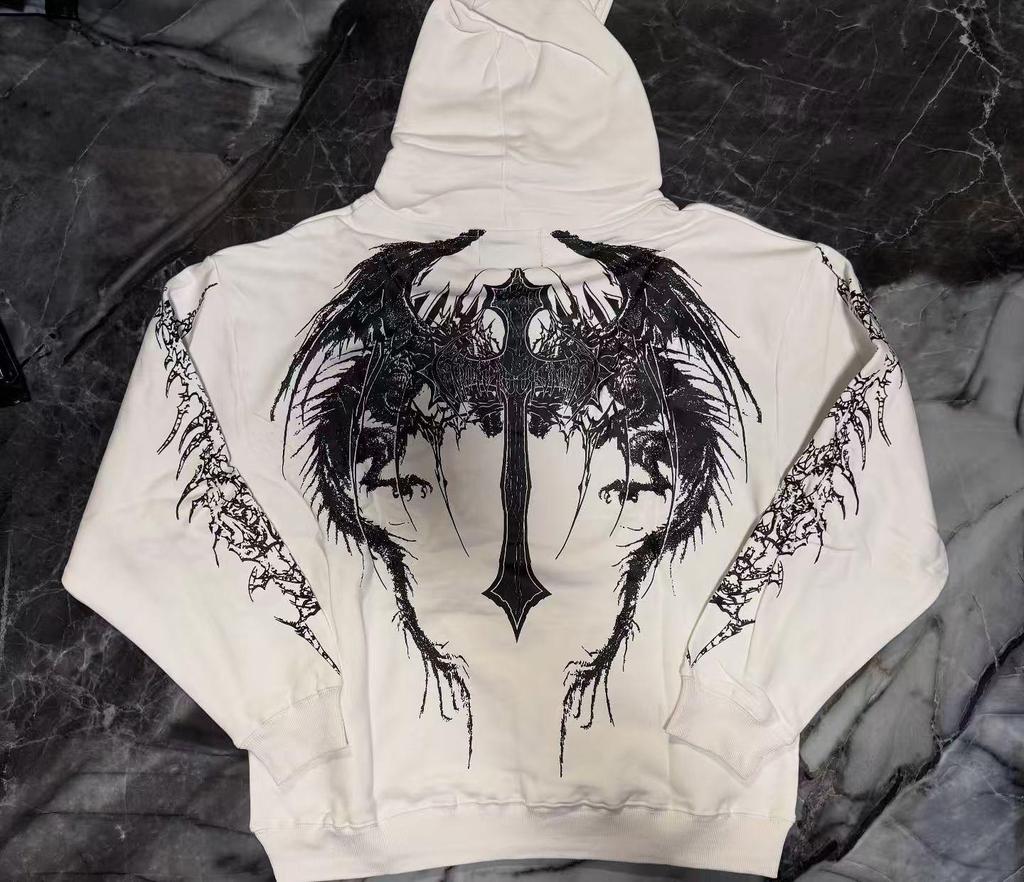 Felpa con Cappuccio alla Moda da Uomo Breathedivinity - Sportiva, Vestibilità Larga, Manica Lunga, Interno Felpato, Stampa Autunno/Inverno