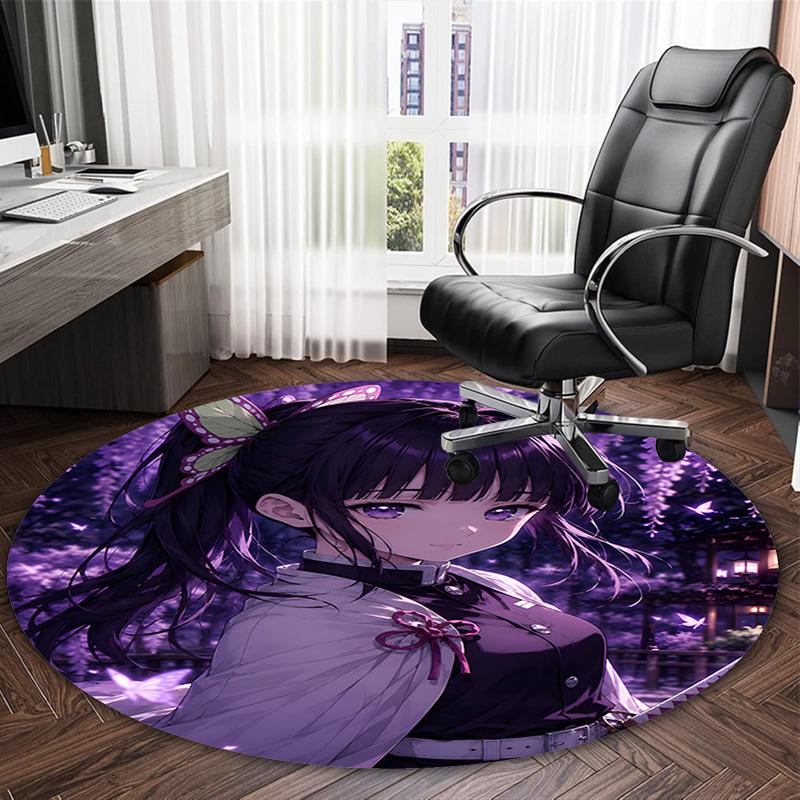 1pc Tsuyuri Kanawo Carpet, Round Rug, Comfortable, Suitable for Entryways, Living Rooms, Office, And Bedrooms, Christmas Decoration