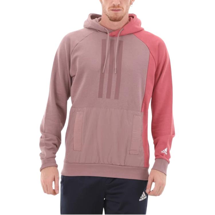 adidas Sweatshirts Men's Pink Hooded Moderate Regular HZ9698