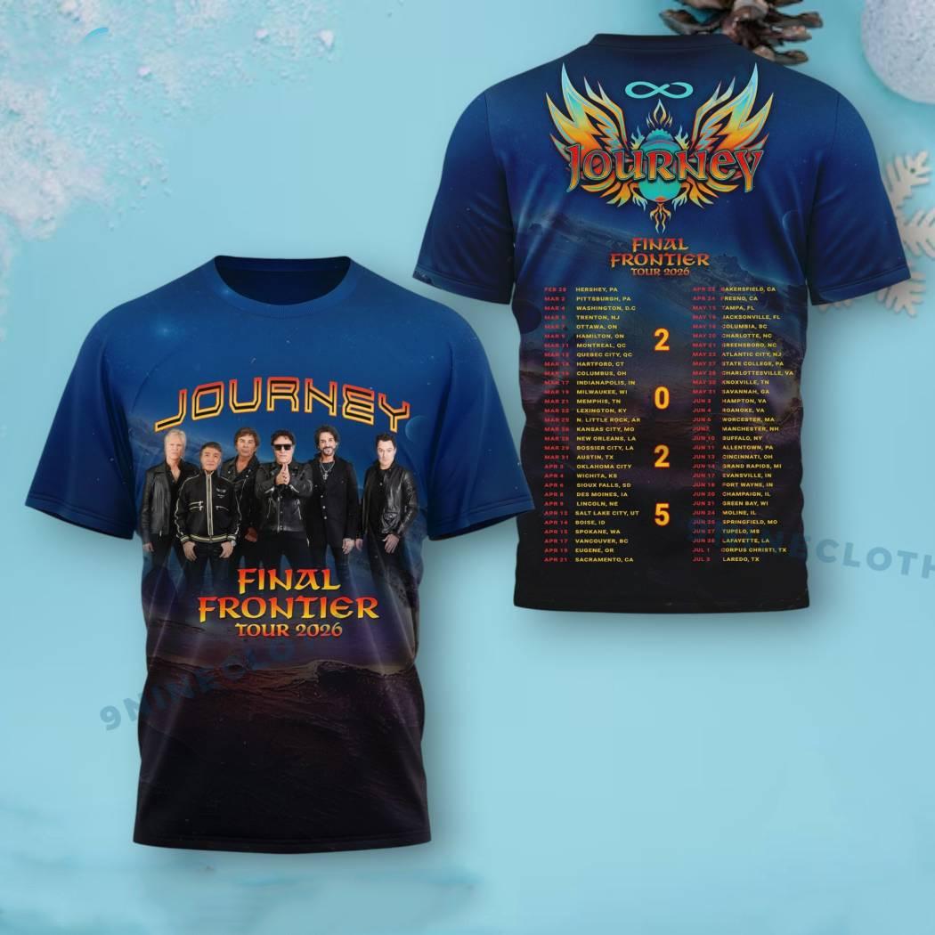 NEW Journey The Final Frontier Tour 2026 S to 5XL T-shirt 3D TU1673 S