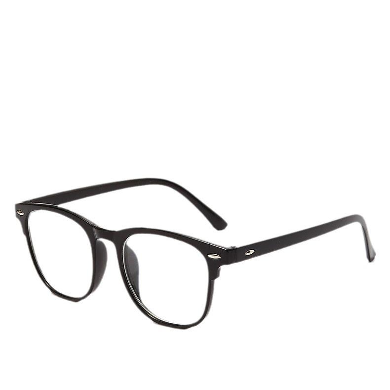 Korean Style Large Anti-Blue Light Rivet Eyeglass Frames Black Frame Anti-Blue Light (Non-Prescription)