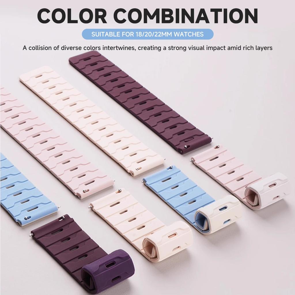 18mm 20mm 22mm Silicone Strap for Huawei Watch GT5/4 6pro For Garmin Forerunner Magnetic Band for Samsung Galaxy Watch 7 6 5 4