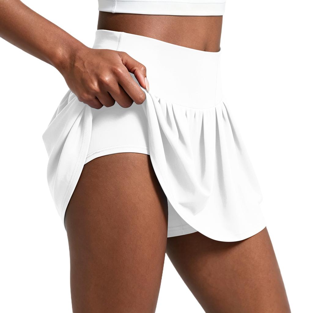Women's Pleated Athletic Skort with Built-In Shorts High Waist Comfortable Fit Suitable for Running Yoga Tennis and Casual Wear