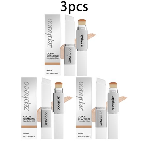 Zephoco Lightweight Moisturizing Foundation Stick Naturally Sticks To the Skin Without Powder, Portable Daily Base Makeup Stick 13g