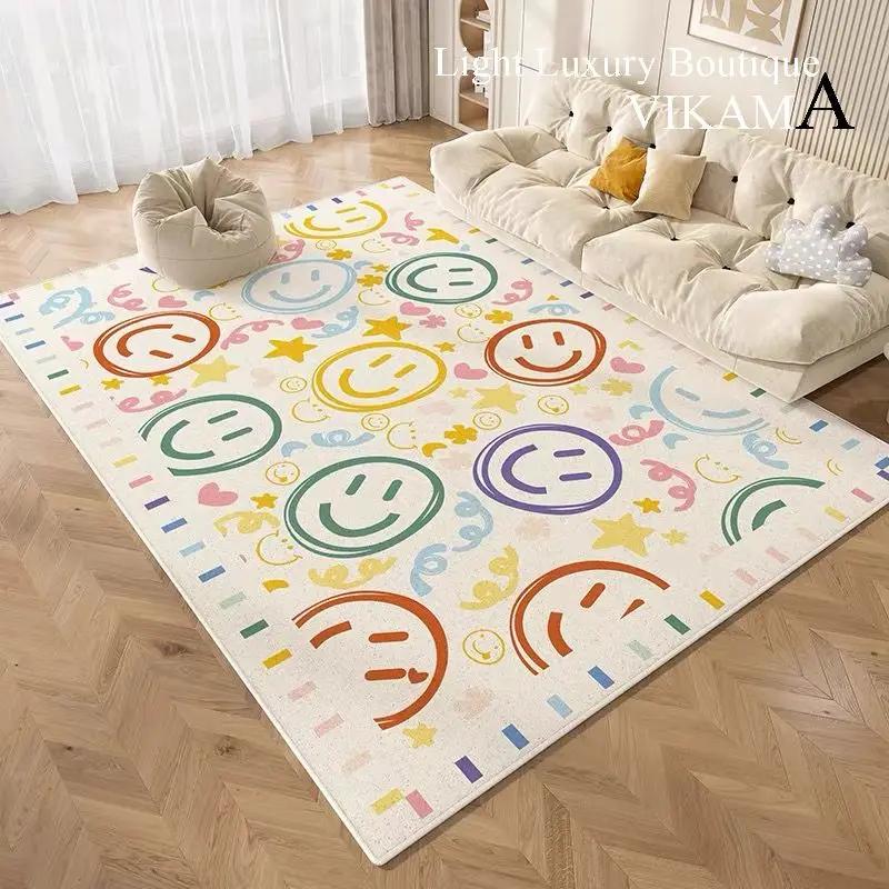 Upgraded Material Children's Cartoon Carpet Home Living Room Bedroom Bedside Blanket Baby Play Reading Area Climbing Mat