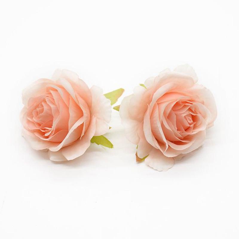 50Pcs Artificial Flowers Silk Roses Heads Home Wedding Decorations Valentine's Day Garland Palnts Wall Festival Diy Supplies Box