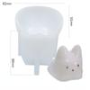 Molde de silicone para creme de gato, molde de gelatina de bolo, lindo, branco, fresco, gelo em pó