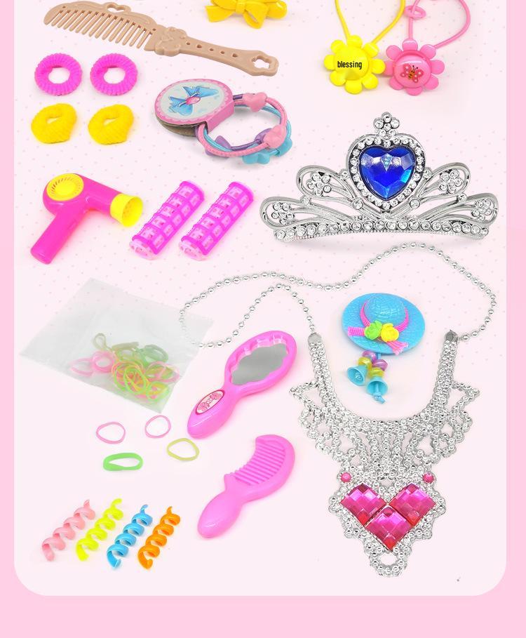 Hair Styling Barbie Doll Set: Half-body Princess Makeup Toy for Girls