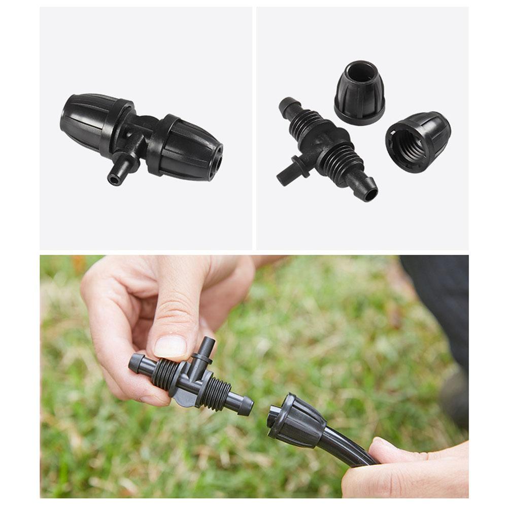 Home Yard Irrigation Tube Connectors Barbed Tee Drip Irrigation Reuseable 1/2Inch To 1/4Inch 12pcs High Quality