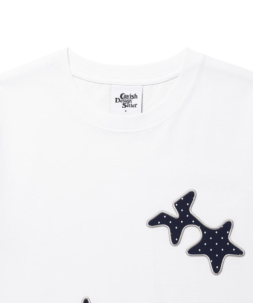 CAVISH Cozy Star Applique Ss Tee White(Cv2Gmft515A)