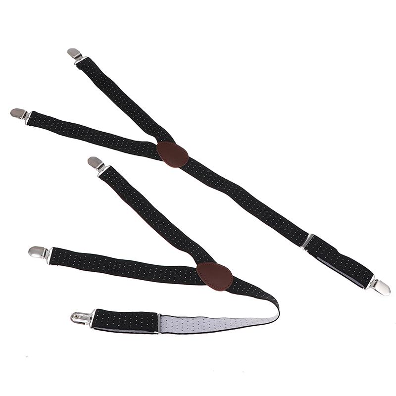 1Pair Mens Shirt Stays Garters Military Holder Non-Slip Clamps Leg Suspenders