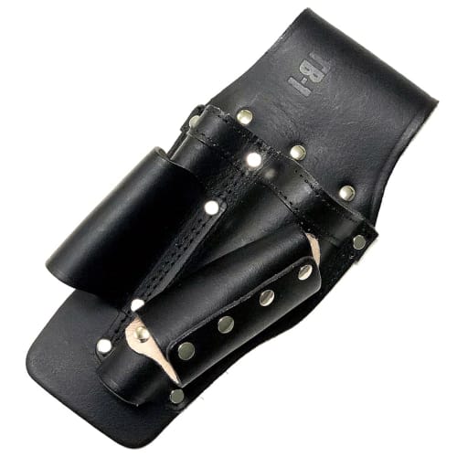 Tobiichi Heavy-Duty Black Leather Sheet Metal Case/Slash, Made In Japan with Cowhide Leather, for Sheet Metal Scissors, Metal Cutting Shears, Scissors