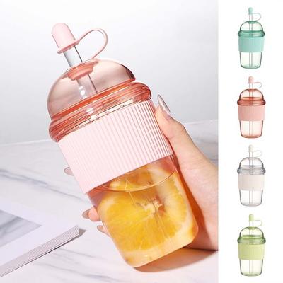 S viečkom a slamkou prísavka priehľadný pohár na ľadovú kávu pohár na smoothie číry tumbler na domáce použitie