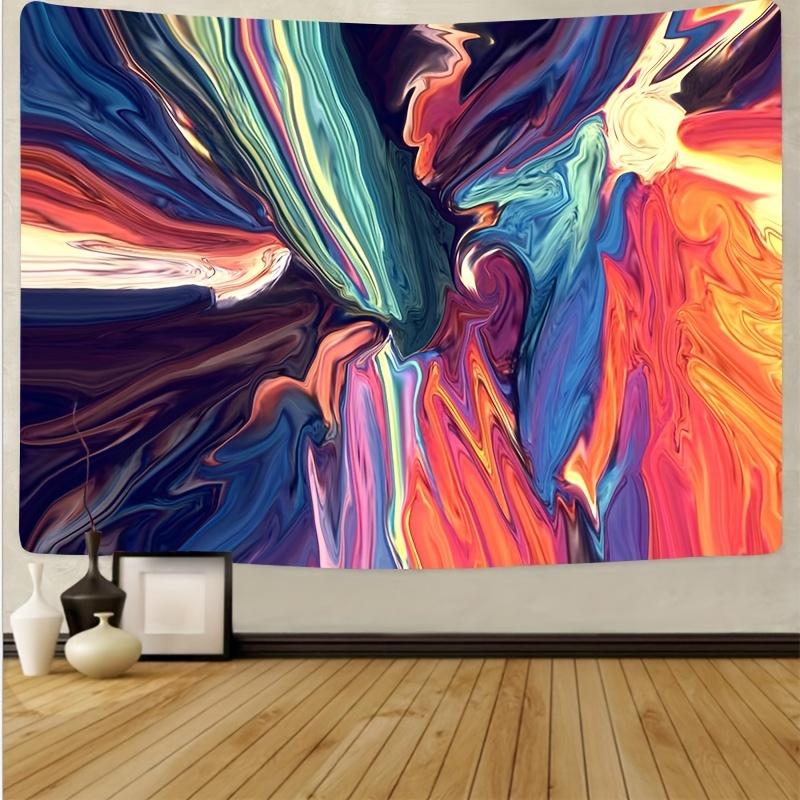 Abstract and Colorful Art Digital Printing Polyester Wall Tapestry Suitable for Use In Living Rooms Bedrooms Offices Bars Party