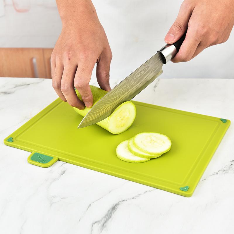 Mehrzweck PP Kunststoff Schneidebrett Set - 4-teilig für Küche und Fleischhacken