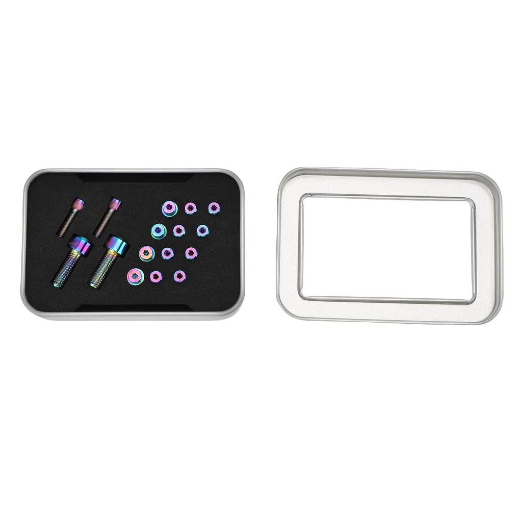 Mountain Bike Brake Lever Screw Kit Ti Alloy Brake Handle Lever Fastener Adjusting Screws with Washe