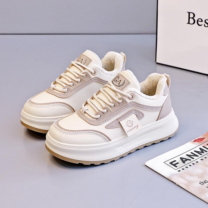 Women's Shoes 2026 New Versatile Fashion Board Shoes Autumn and Winter Thick Cotton Shoes Thick Soled Casual Shoes