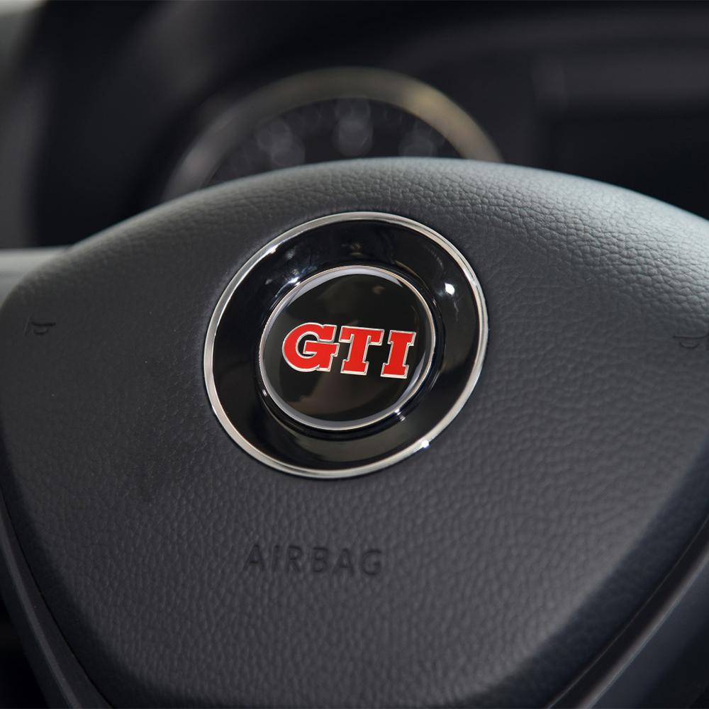 For Volkswagen n1Aluminum Car Steering Wheel Logo Circle Trim Sticker Valve Cap for VW Golf B6 Polo Jetta Mk6 Tiguan Passat Touran GTI ABT Old ROKM1