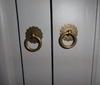 2Pcs Vintage Copper Round Ring Style Dresser Drawer Cabinet Pull Handle Knob for Wood Box Door Kitchen Home Decor with Screws