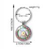 Roulette Wheel Embossed Keychain: Trendy Time Gem & Creative Metal Pendant Accessory