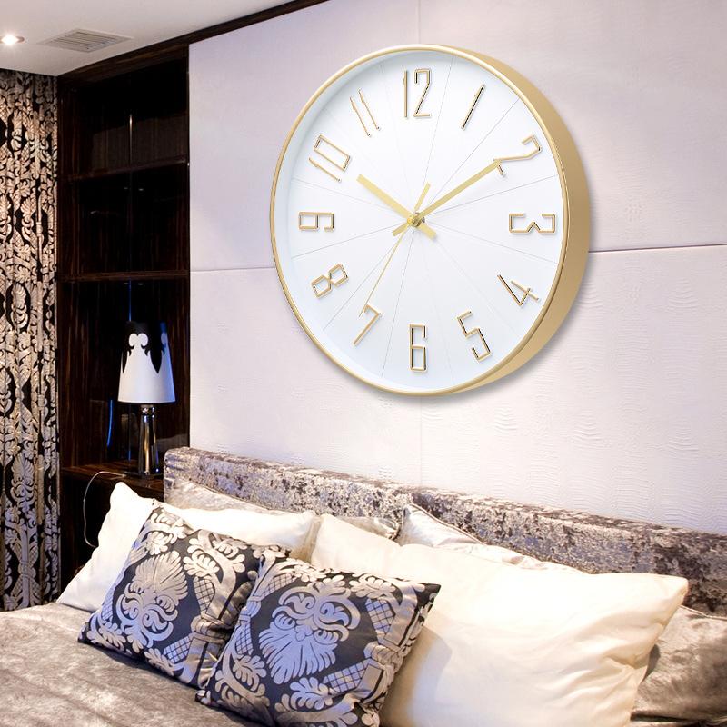 12 Inch 30CM Silent Wall Clock, Creative and Fashionable, Three-dimensional Digital Minimalist Clock for Home Living Room