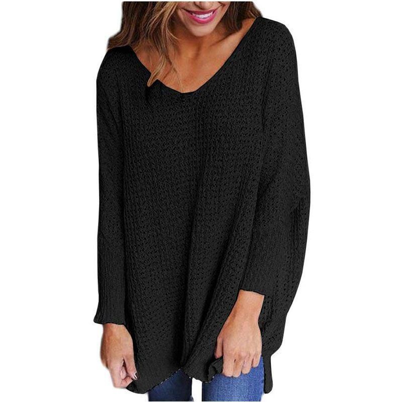 Elegant And Warm Womens V Neck Knitted Pullover Sweater For Autumn And Winter Seasons