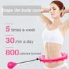 24 Knots Fitness Hoop Detachable Abdominal Workout Equipment Weighted Exercise Hoop  for Women/Men
