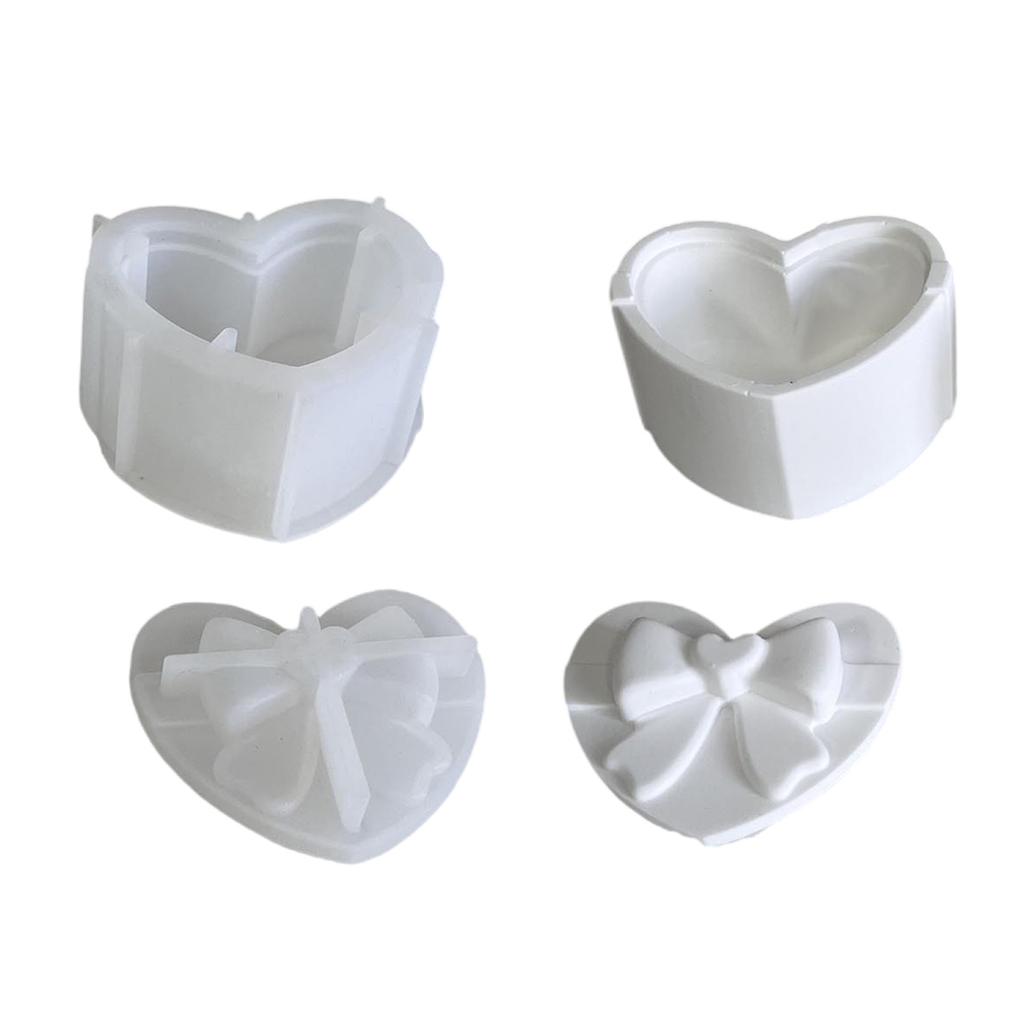 DIY-Harz-Bastelform-Set, Schmuck-Organizer, Silikon-Geschenkbox-Formen für Heimdekorationen und Geschenk-Aufbewahrungsbox mit Deckel