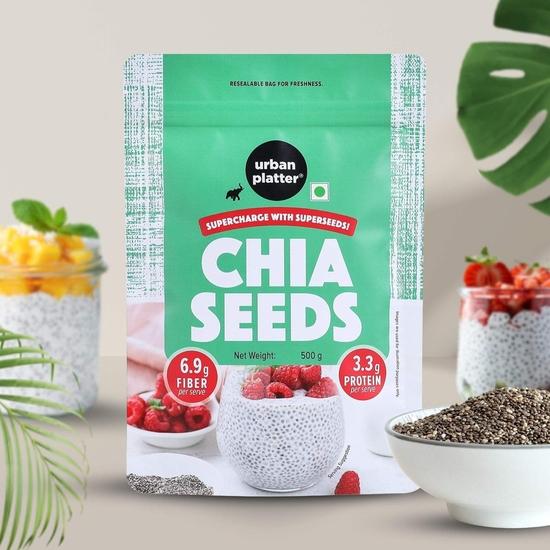 Urban Platter Black Chia Seeds, 400g