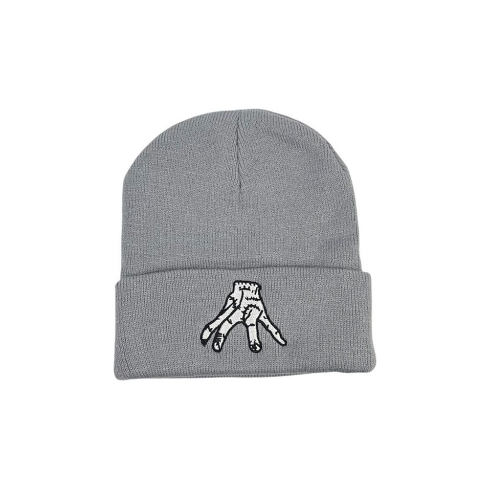 1pcs Beanies Windproof Warm Knitted Hat Outdoor Sports Riding Cap Unisex Autumn And Winter Couple Gift Black