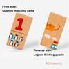 Montessori Number Animal Cognitive Matching Puzzle Wooden Jigsaw Educational Toy Hand-Eye Coordination Toddler Birthday Gift