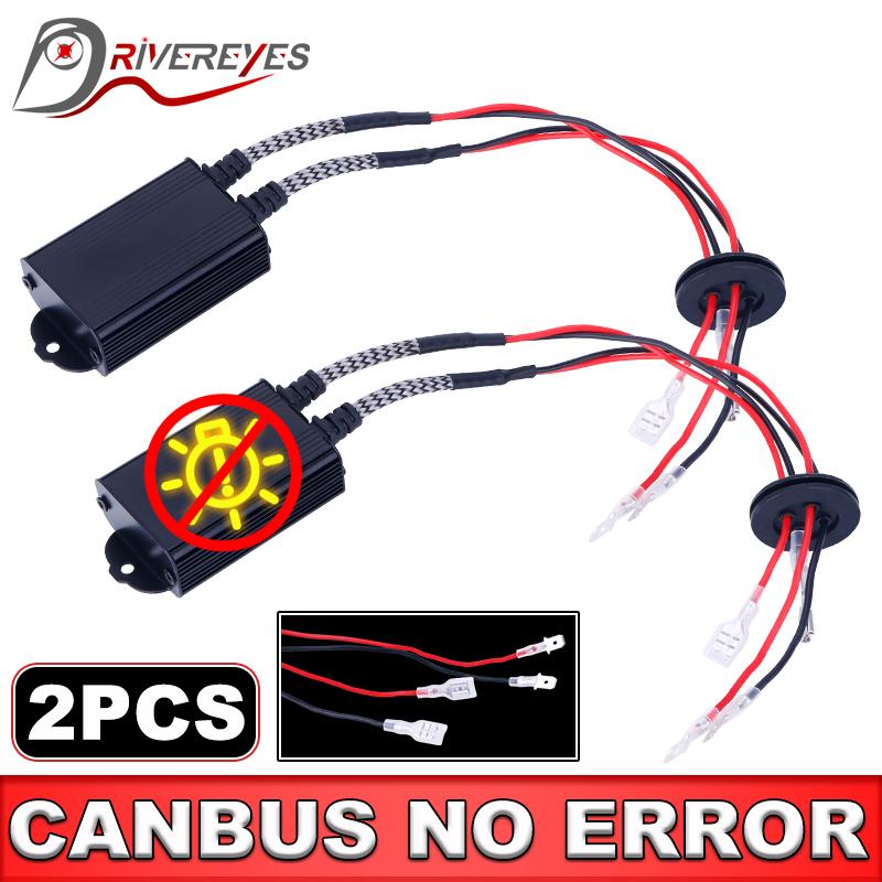 2PCS Canbus Decoder LED H7 Error Free Turbo Anti-Flicker Error Canceller EMC External Driver Mini CANBUS Plug and Play 12V 24V