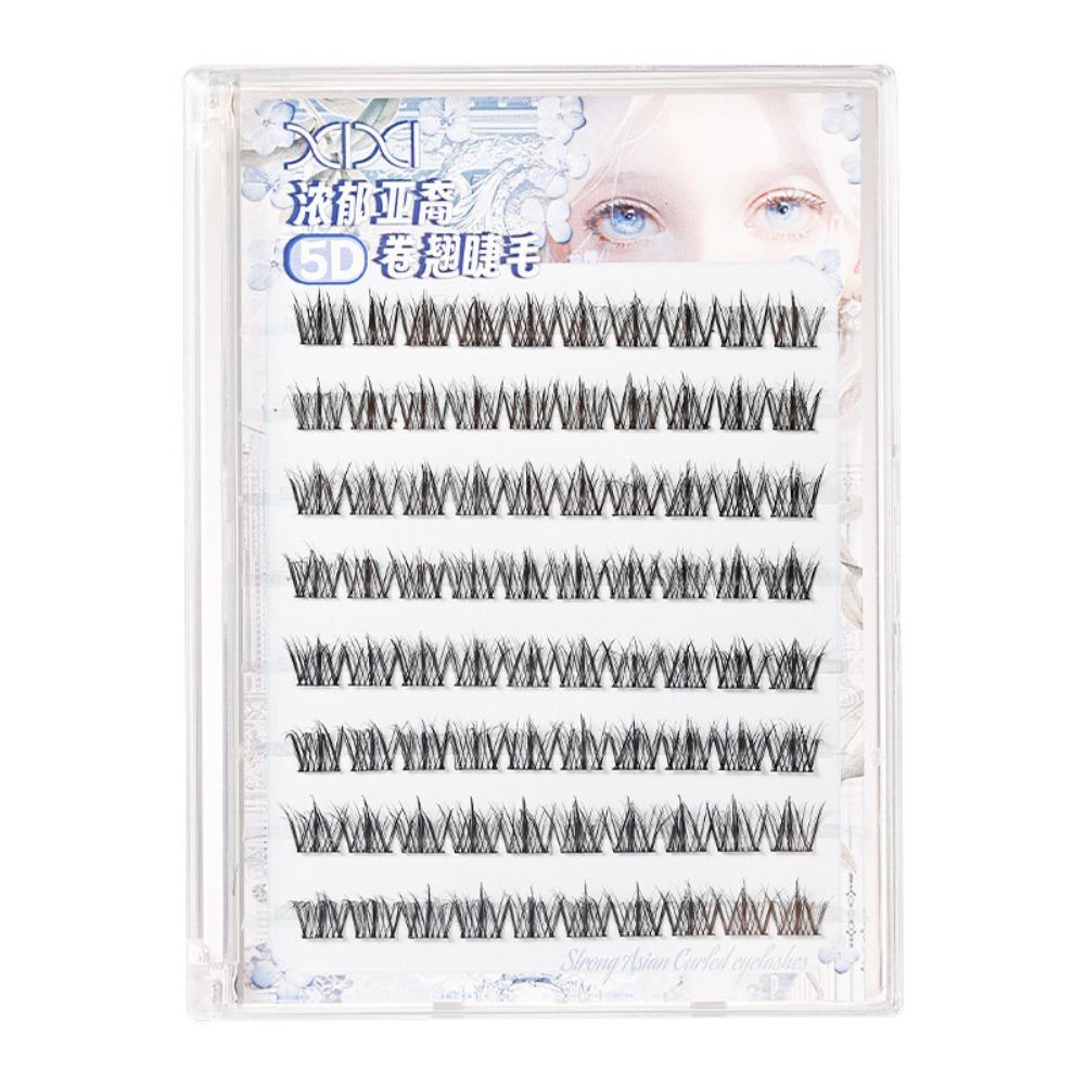 100Clusters Self-adhesive False Eyelashes 5D Segmented Eyelashes Bundles Eyelashes Extension  Women
