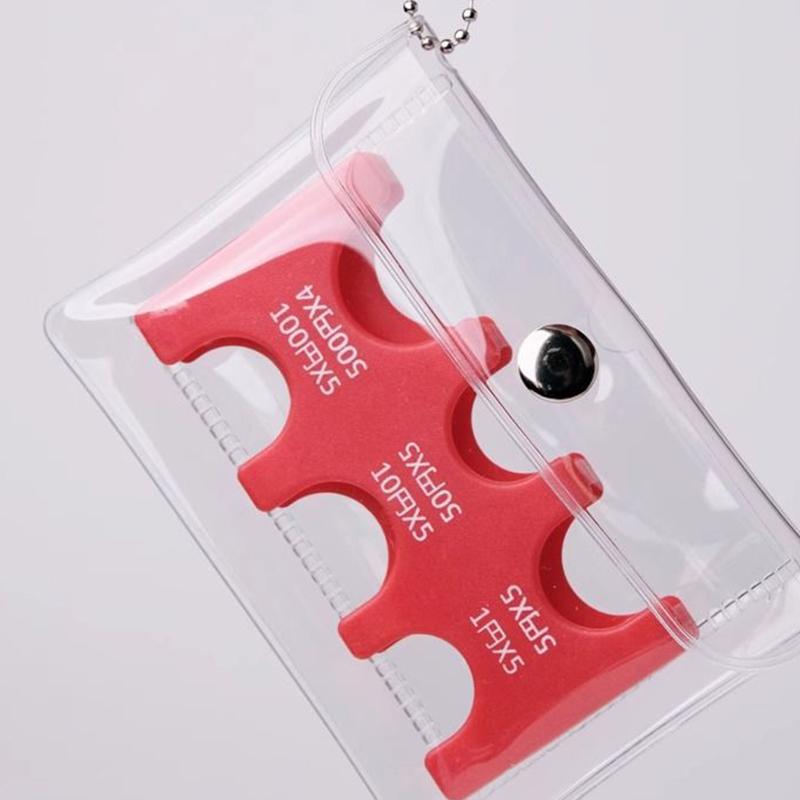 Colourful Transparent Coin Clip Organizer Small Wallet Loss Prevention Clip Japanese Currency Sorting Travel Portable Card Case