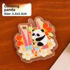 Cute Panda Fridge Magnet Cartoon Magnetic Fridge Decoration Acrylic Sheet Commemorative Small Gift