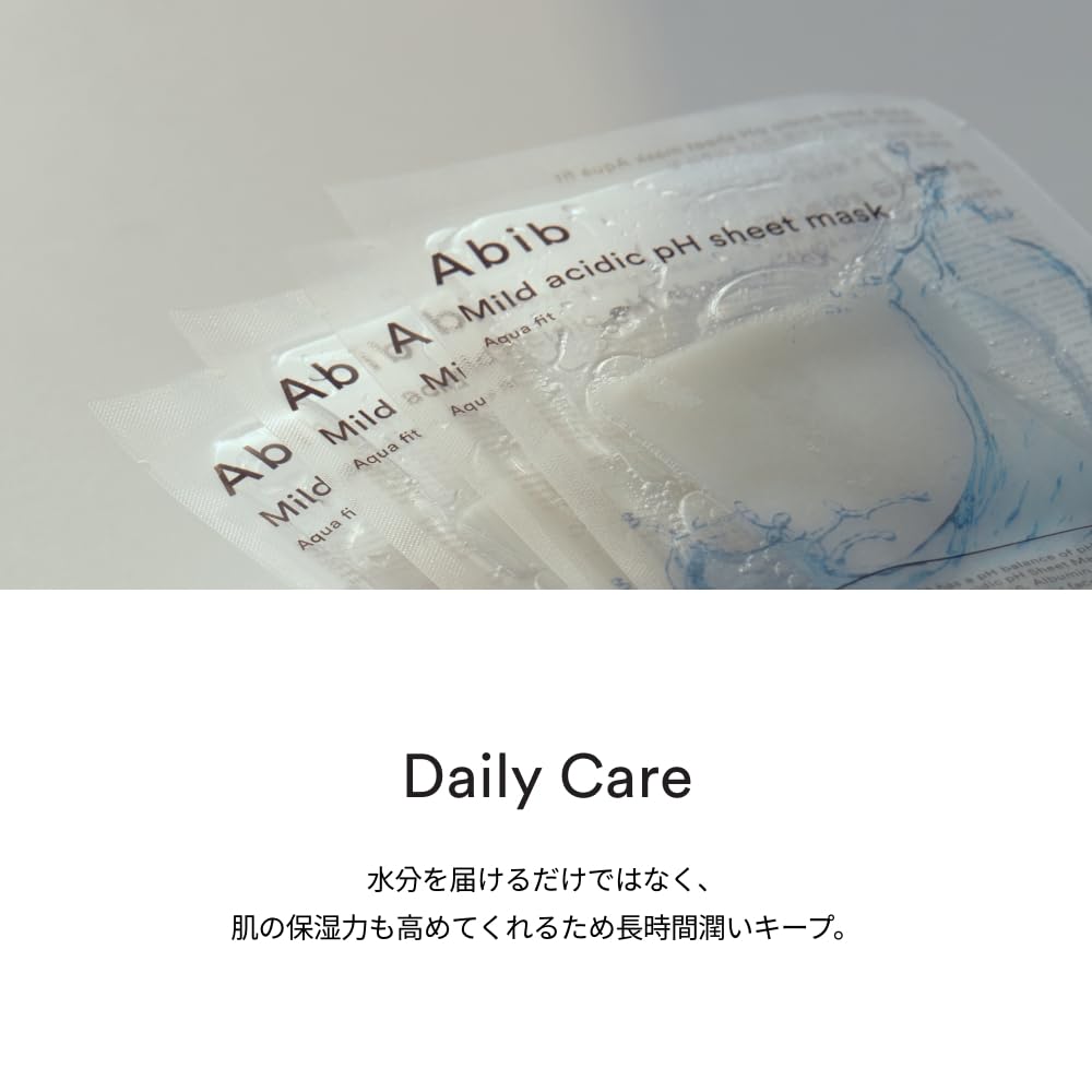 Abib Mild Acidic pH Sheet Mask Aqua Fit Aqua 10 sheets Korean cosmetics ABIB MILD ACIDIC pH SHEET MASK AQUA FIT 30ml [Product]