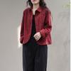 Spring Autumn New Shirt Fashion Art Leisure Long Sleeve Lapel Collar Corduroy Women's Shirt Cardigan Female Short Tops