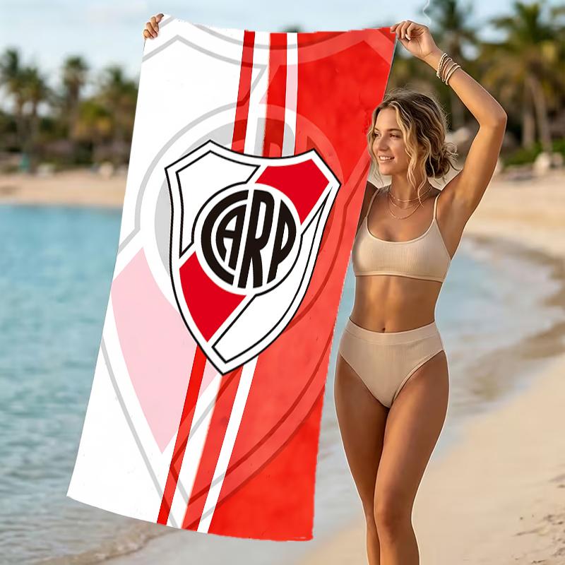 Beach Towel with Club Atlético River Plate Pattern - Soft,absorbent,machine Washable Lightweight&Modern,swimming,Travel Essentials