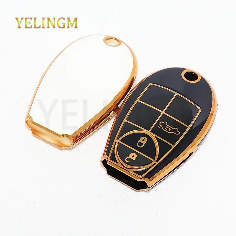For Jeep Grand Cherokee For Dodge Grand Caravan 2008 2010 Challenger Charger Journey Ram 1500 Car Key Case Cover Keychain