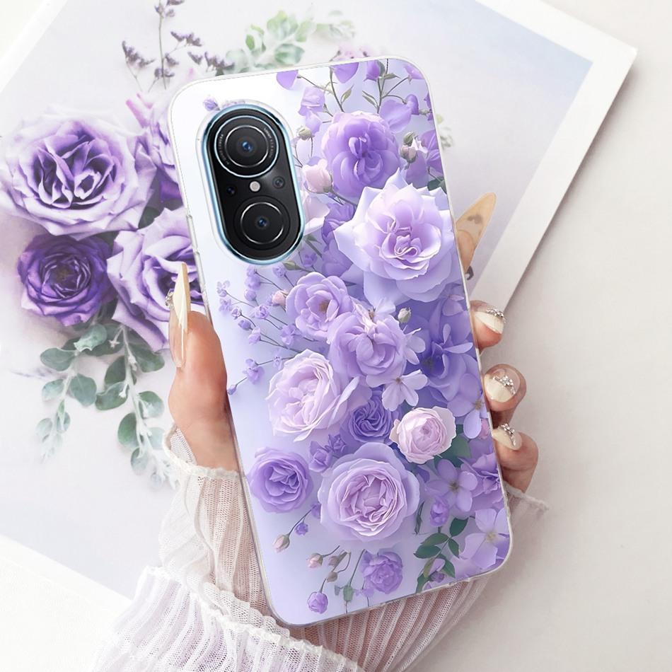 For Huawei Nova 9 SE Nova9 Cute Flower Butterfly Cat Painted Case For Huawei Nova 9 9SE Soft Silicone TPU Phone Cases