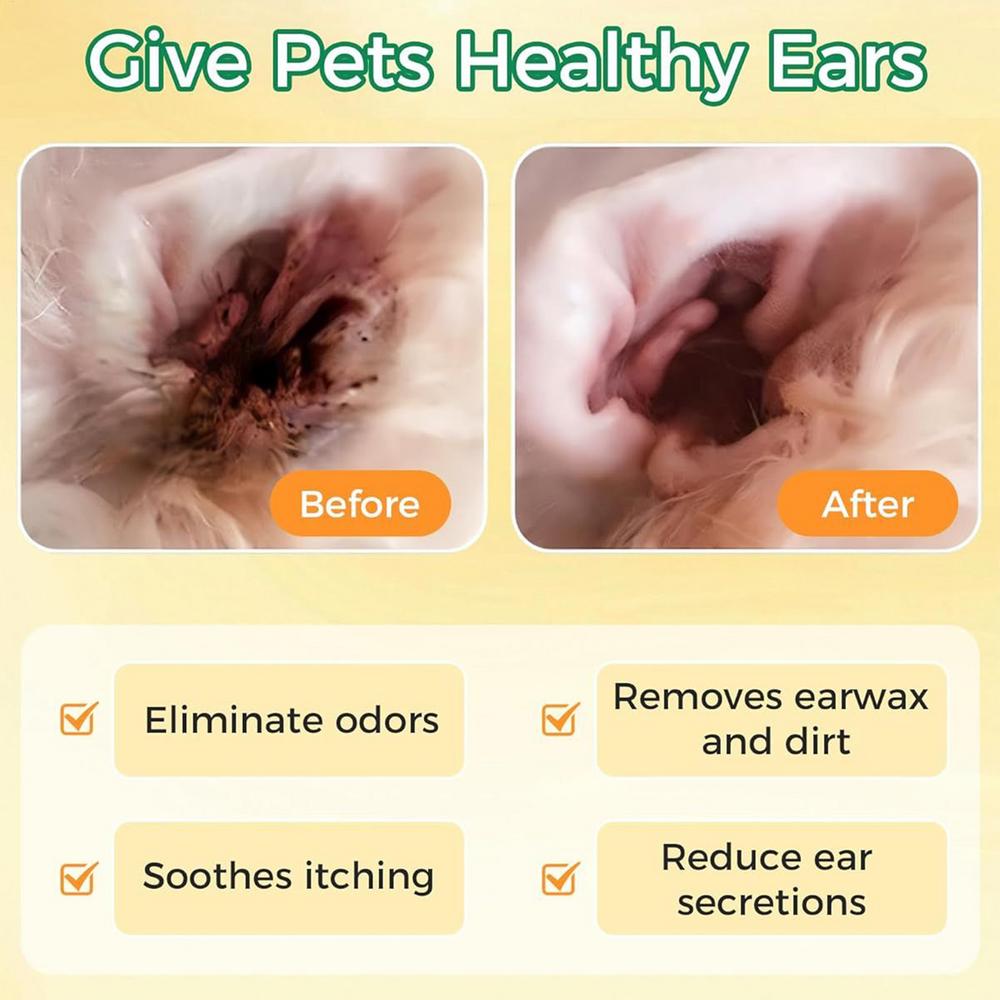 NEW Dog Finger Ear Wipes Soft Finger Cleaning Pads For Dog Ear Safe Plant-Based Cleanser Supplies For Pet Care Grooming Bathing