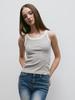 KITTY POTTERY Classic Striped Tank Top (Grey)