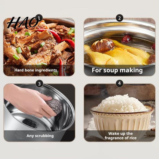 Stainless Steel Pot Interior Accessories Rice Cooker Inner Replacement High Volume for Versatile Liner Steaming Stewing Slow Simmering Dishwasher Safe