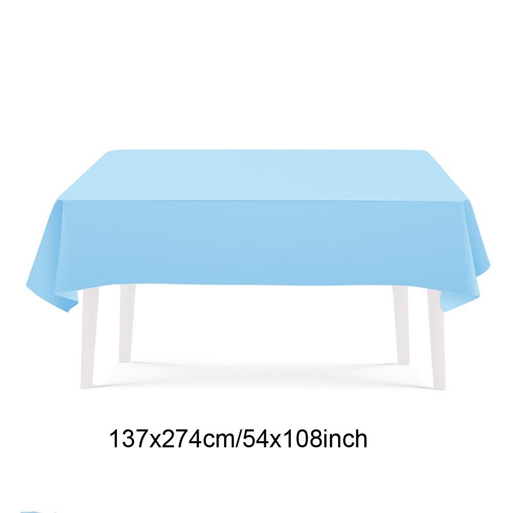 Solid Color Disposable Tablecloth Blue Pink Red Black White Yellow Kids Adult Birthday Party Baby Shower Decor Supplies 5