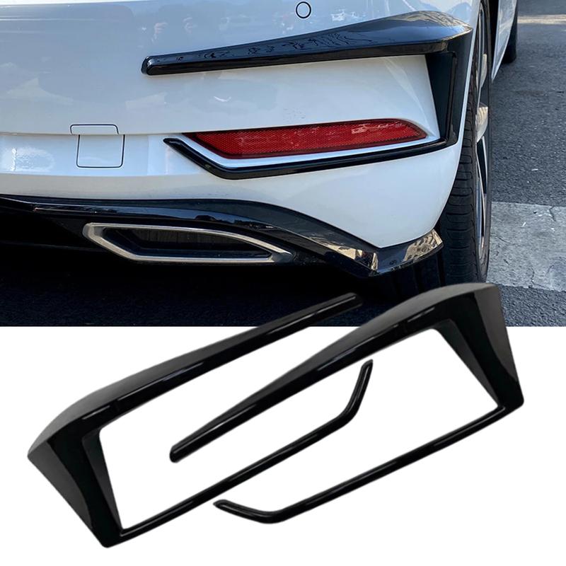 For VW Golf 7.5 Mk7.5 2016 2017 2019 2PCS Rear Bumper Splitter Spoiler Air Vent Cover Trim Glossy Black ABS NOT For Golf MK 7