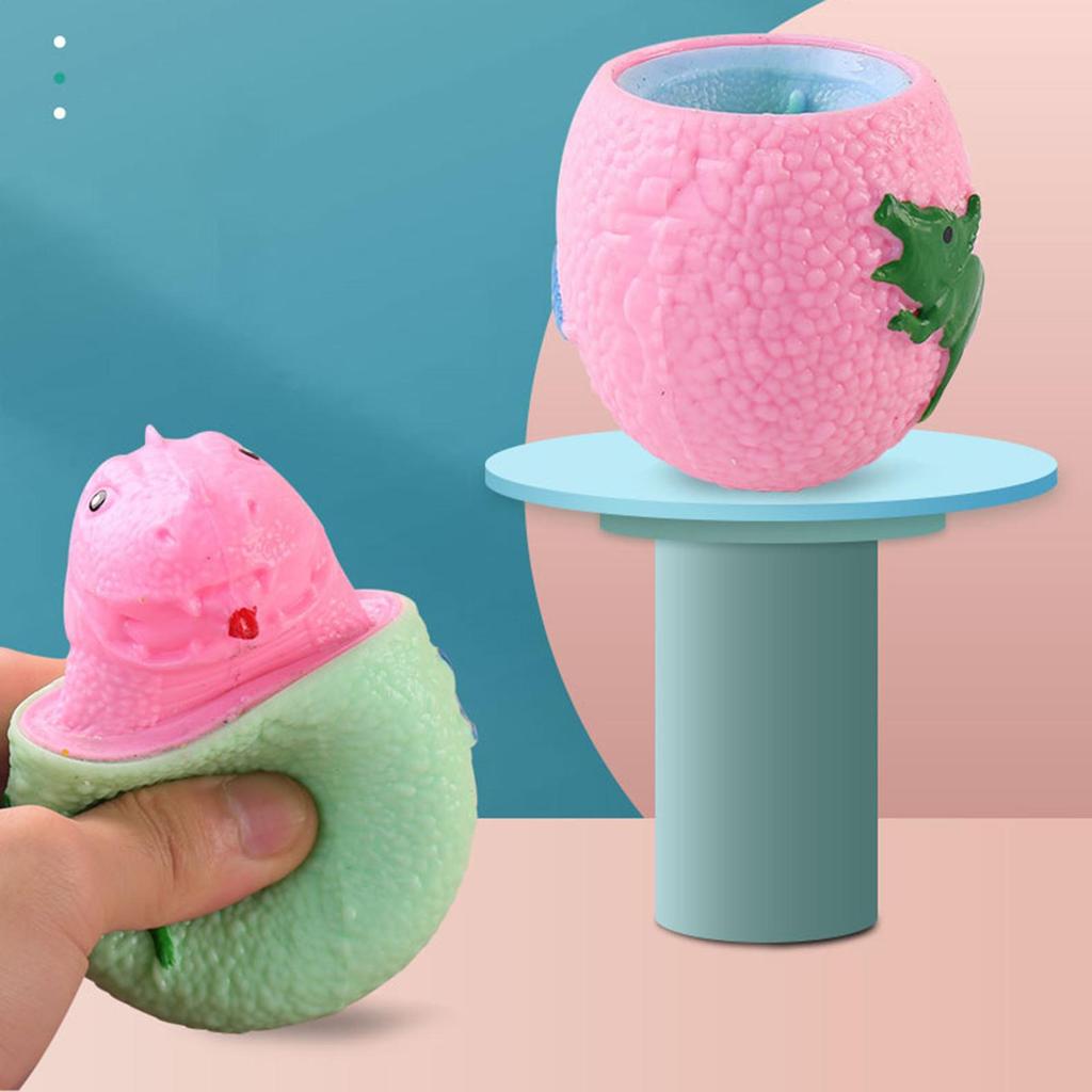 Stress-relieving Dinosaur Cup Squeeze And Play Prank Dinosaur Egg Novelty Funny Dinosaur Eggs Adults Dinosaur Squeeze Fidget Toy